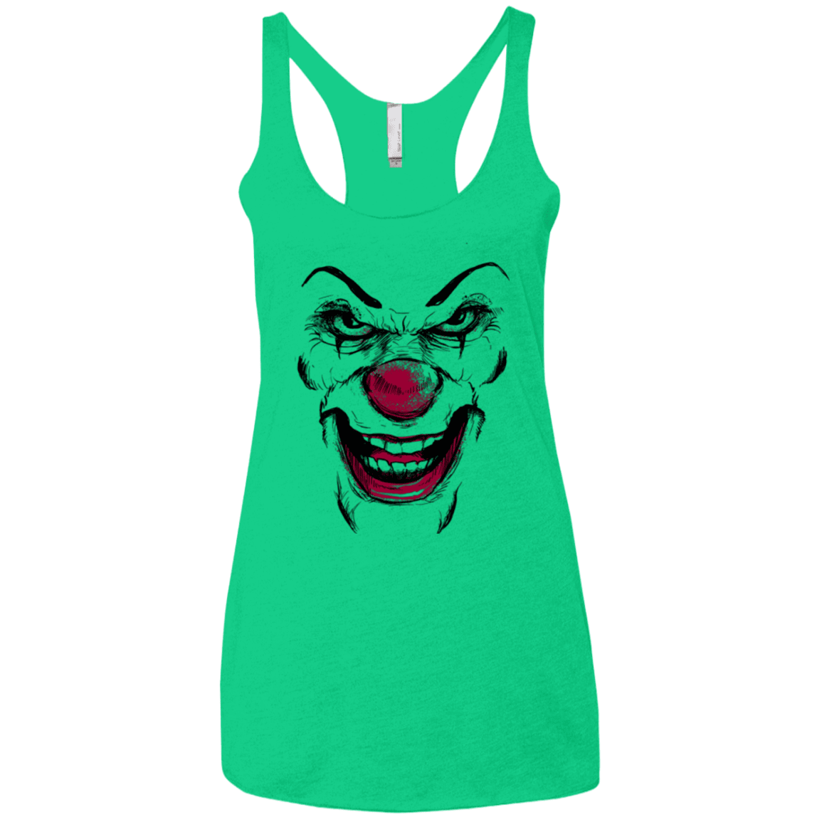 T-Shirts Envy / X-Small Clown Face Women's Triblend Racerback Tank