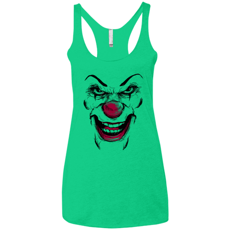 T-Shirts Envy / X-Small Clown Face Women's Triblend Racerback Tank