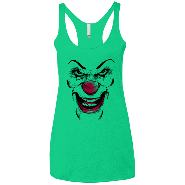 T-Shirts Envy / X-Small Clown Face Women's Triblend Racerback Tank