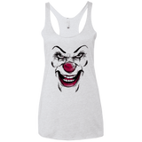 T-Shirts Heather White / X-Small Clown Face Women's Triblend Racerback Tank