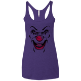 T-Shirts Purple / X-Small Clown Face Women's Triblend Racerback Tank