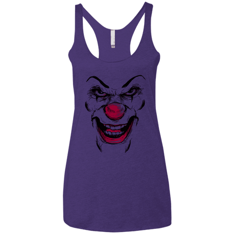 T-Shirts Purple / X-Small Clown Face Women's Triblend Racerback Tank