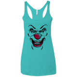 T-Shirts Tahiti Blue / X-Small Clown Face Women's Triblend Racerback Tank