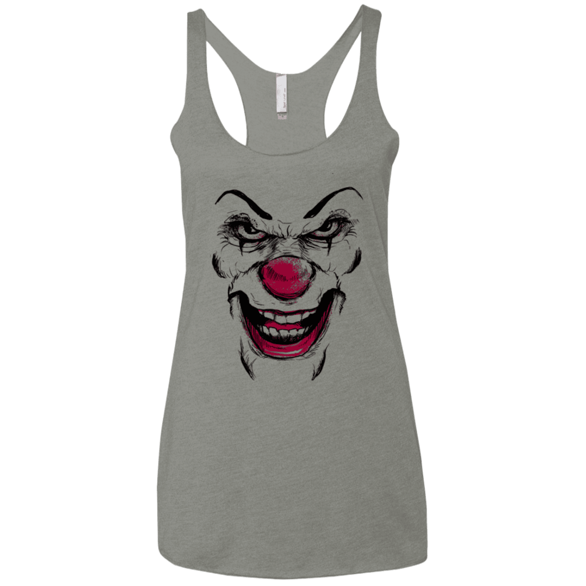 T-Shirts Venetian Grey / X-Small Clown Face Women's Triblend Racerback Tank