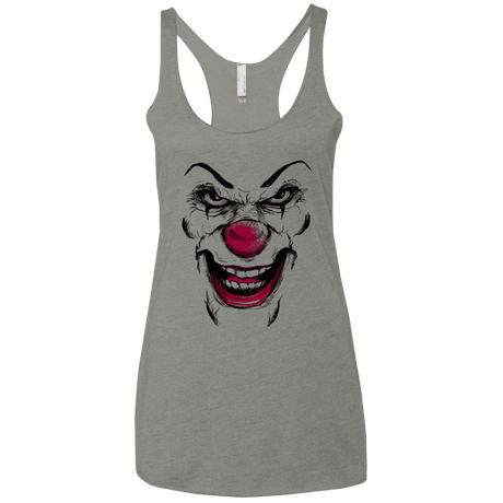 T-Shirts Venetian Grey / X-Small Clown Face Women's Triblend Racerback Tank