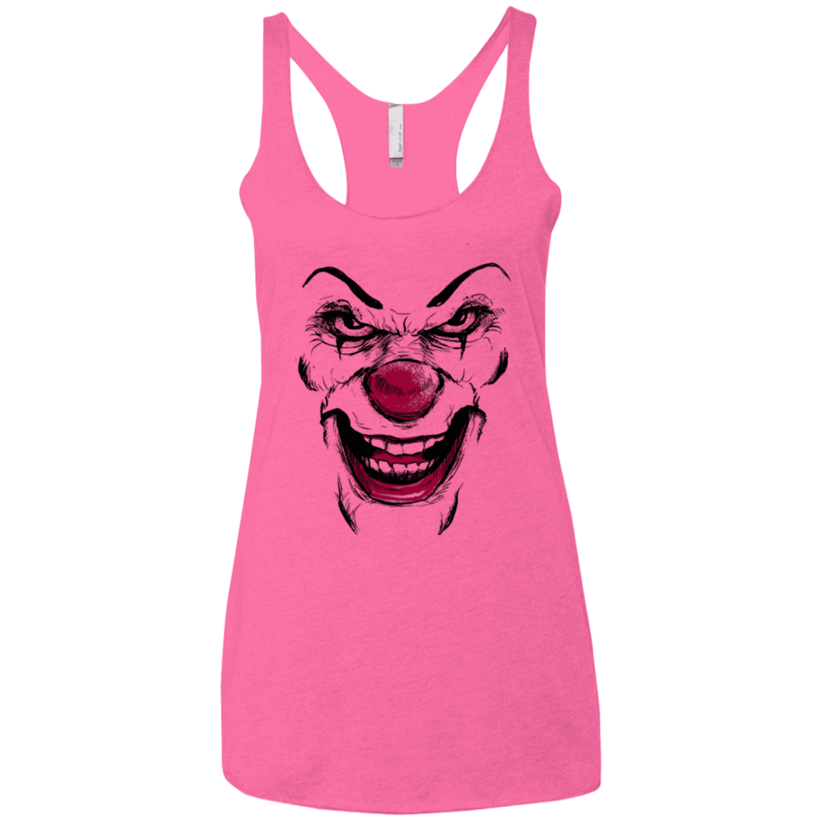 T-Shirts Vintage Pink / X-Small Clown Face Women's Triblend Racerback Tank