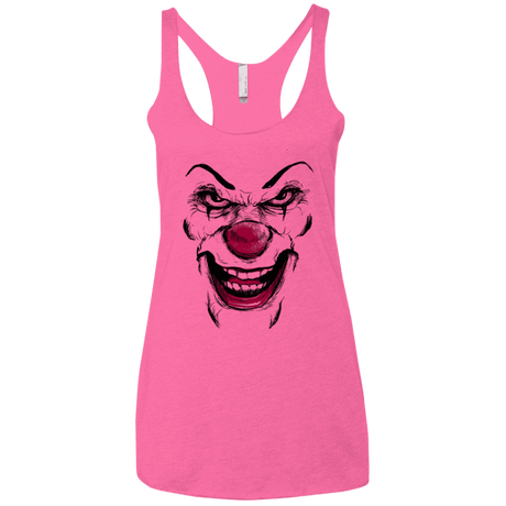 T-Shirts Vintage Pink / X-Small Clown Face Women's Triblend Racerback Tank