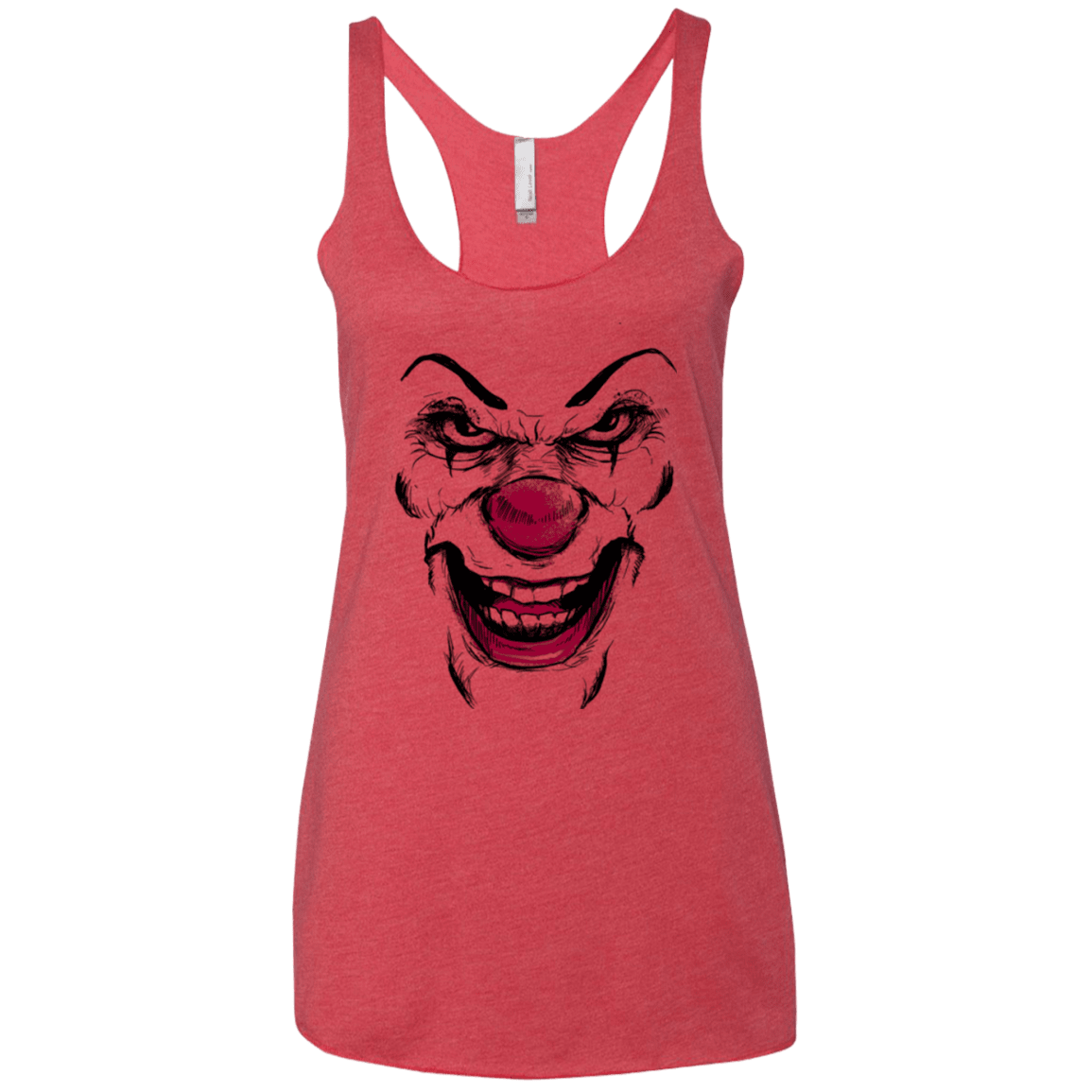 T-Shirts Vintage Red / X-Small Clown Face Women's Triblend Racerback Tank