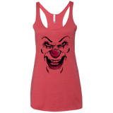 T-Shirts Vintage Red / X-Small Clown Face Women's Triblend Racerback Tank