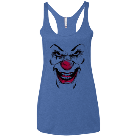 T-Shirts Vintage Royal / X-Small Clown Face Women's Triblend Racerback Tank