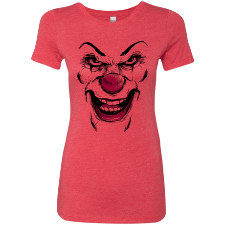 T-Shirts Vintage Red / Small Clown Face Women's Triblend T-Shirt