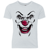 T-Shirts Heather White / YXS Clown Face Youth Triblend T-Shirt