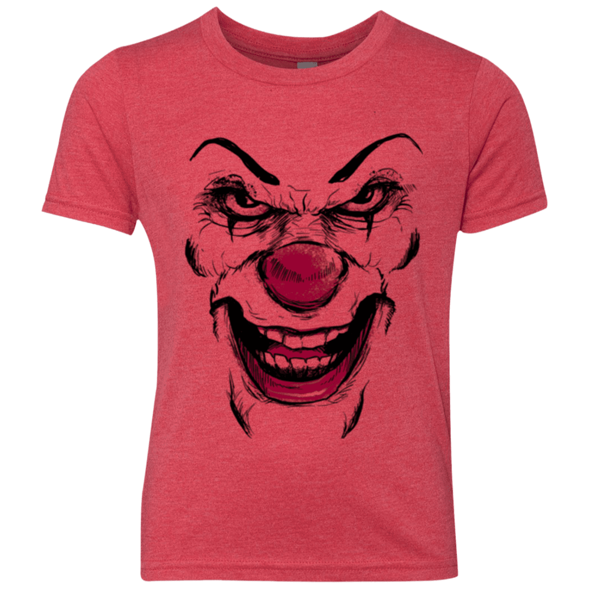 T-Shirts Vintage Red / YXS Clown Face Youth Triblend T-Shirt