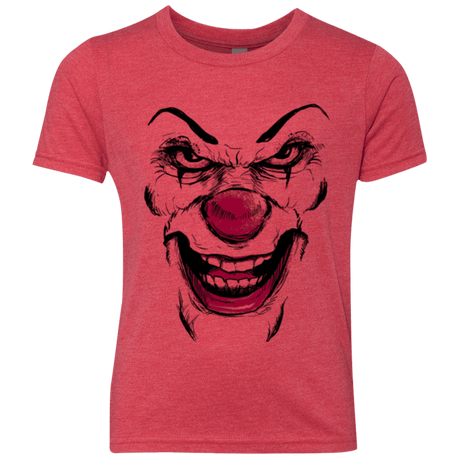 T-Shirts Vintage Red / YXS Clown Face Youth Triblend T-Shirt
