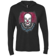 T-Shirts Vintage Black / X-Small Clown Horror Triblend Long Sleeve Hoodie Tee