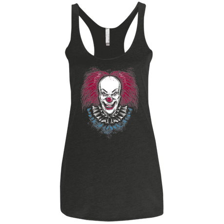 T-Shirts Vintage Black / X-Small Clown Horror Women's Triblend Racerback Tank