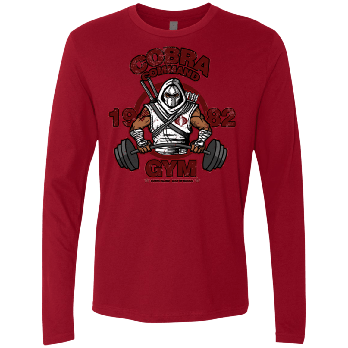 T-Shirts Cardinal / Small Cobra Command Gym Men's Premium Long Sleeve