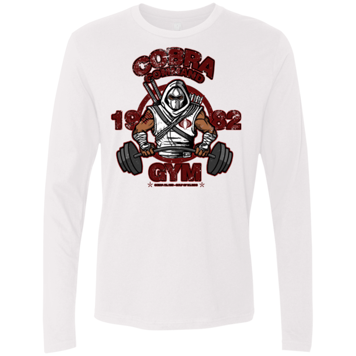 T-Shirts White / Small Cobra Command Gym Men's Premium Long Sleeve