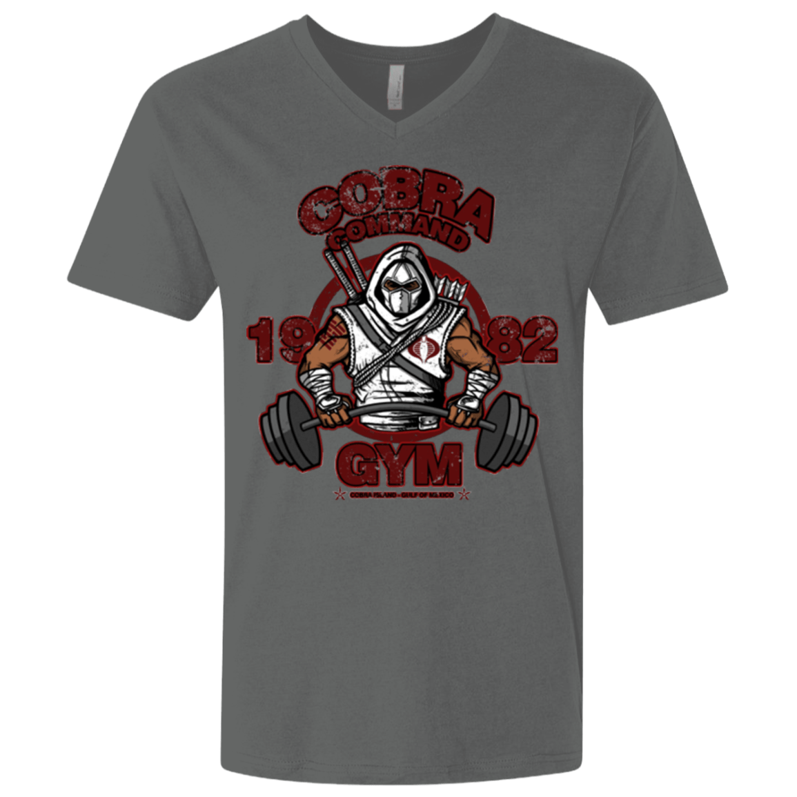 T-Shirts Heavy Metal / X-Small Cobra Command Gym Men's Premium V-Neck