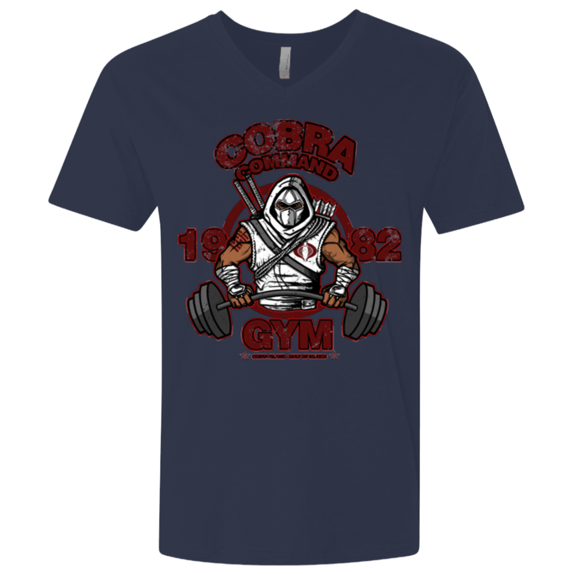 T-Shirts Midnight Navy / X-Small Cobra Command Gym Men's Premium V-Neck