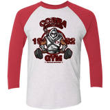 T-Shirts Heather White/Vintage Red / X-Small Cobra Command Gym Triblend 3/4 Sleeve