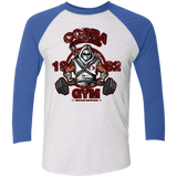 T-Shirts Heather White/Vintage Royal / X-Small Cobra Command Gym Triblend 3/4 Sleeve