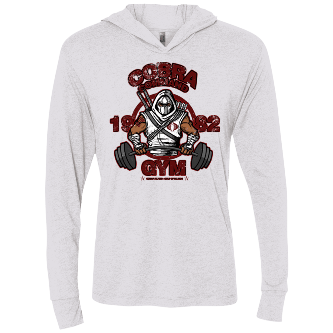 T-Shirts Heather White / X-Small Cobra Command Gym Triblend Long Sleeve Hoodie Tee