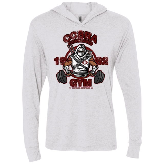 T-Shirts Heather White / X-Small Cobra Command Gym Triblend Long Sleeve Hoodie Tee