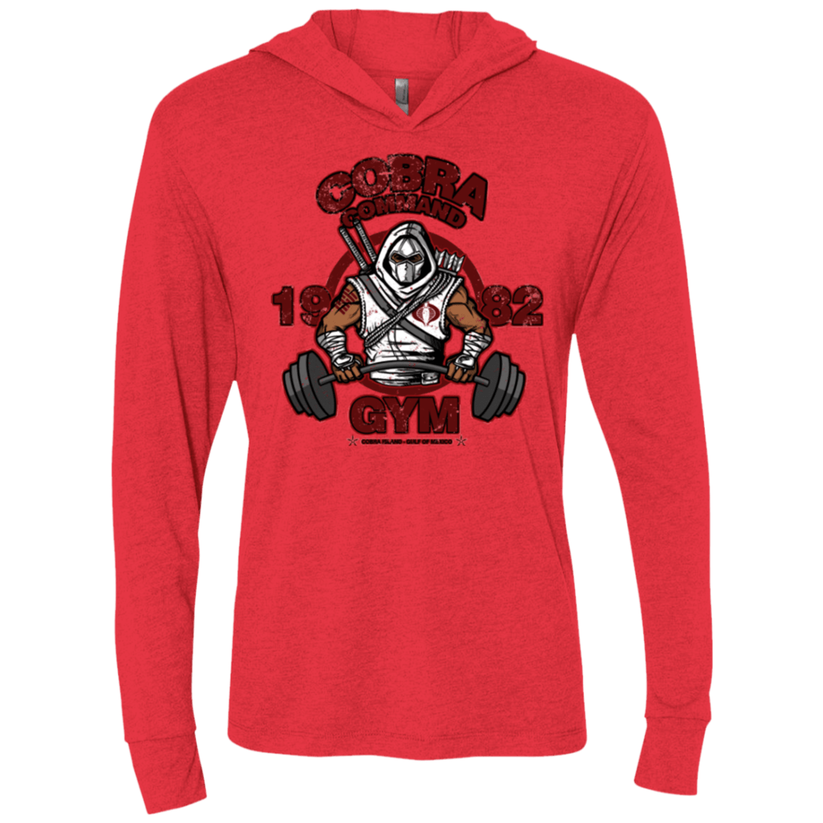 T-Shirts Vintage Red / X-Small Cobra Command Gym Triblend Long Sleeve Hoodie Tee
