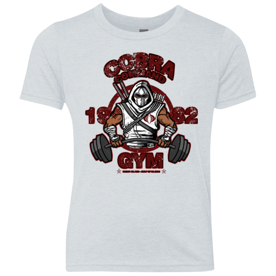 T-Shirts Heather White / YXS Cobra Command Gym Youth Triblend T-Shirt