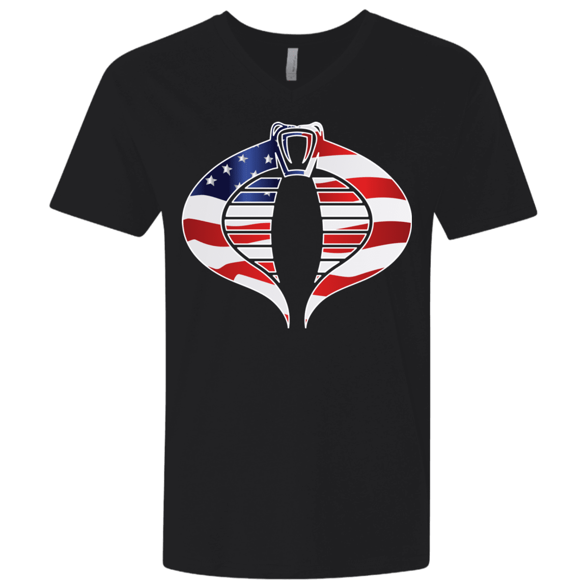 T-Shirts Black / X-Small COBRA FLAG Men's Premium V-Neck
