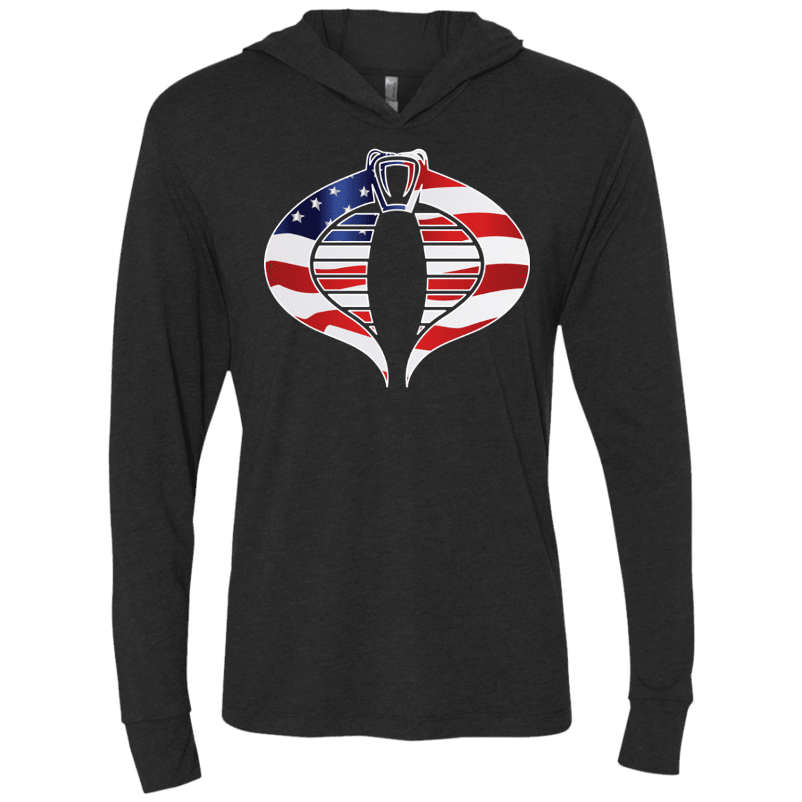 T-Shirts Vintage Black / X-Small COBRA FLAG Triblend Long Sleeve Hoodie Tee