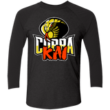 T-Shirts Vintage Black/Vintage Black / X-Small COBRA KAI Men's Triblend 3/4 Sleeve
