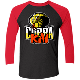 T-Shirts Vintage Black/Vintage Red / X-Small COBRA KAI Men's Triblend 3/4 Sleeve