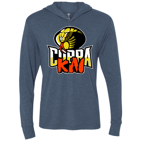 T-Shirts Indigo / X-Small COBRA KAI Triblend Long Sleeve Hoodie Tee