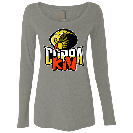 T-Shirts Venetian Grey / S COBRA KAI Women's Triblend Long Sleeve Shirt