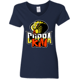 T-Shirts Navy / S COBRA KAI Women's V-Neck T-Shirt