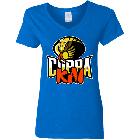 T-Shirts Royal / S COBRA KAI Women's V-Neck T-Shirt