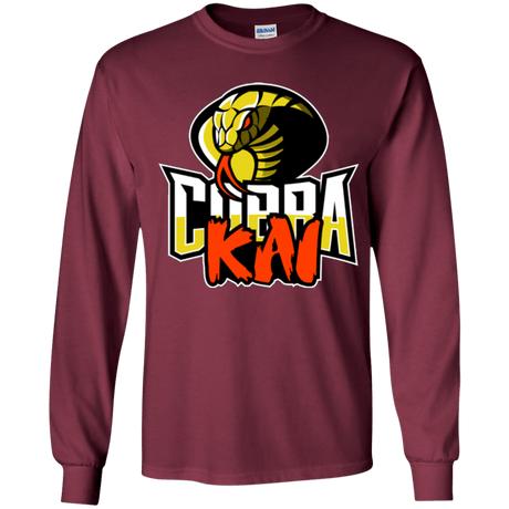 T-Shirts Maroon / YS COBRA KAI Youth Long Sleeve T-Shirt