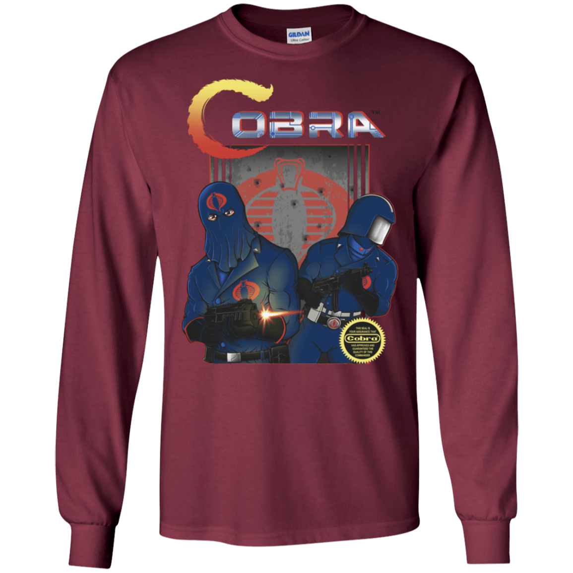 T-Shirts Maroon / S COBRA Men's Long Sleeve T-Shirt