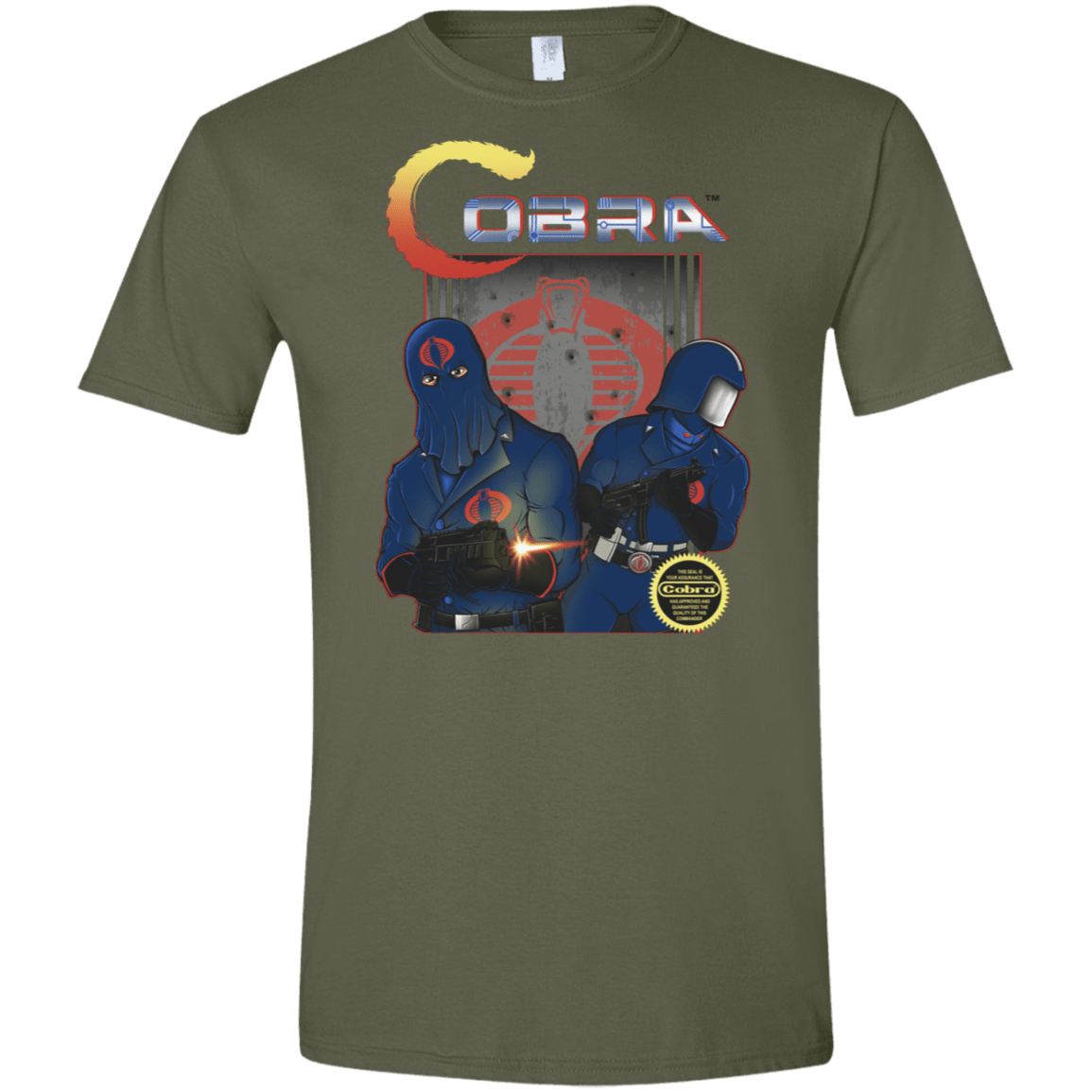T-Shirts Military Green / S COBRA Men's Semi-Fitted Softstyle