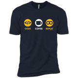 T-Shirts Midnight Navy / YXS Code Coffee Repeat Boys Premium T-Shirt
