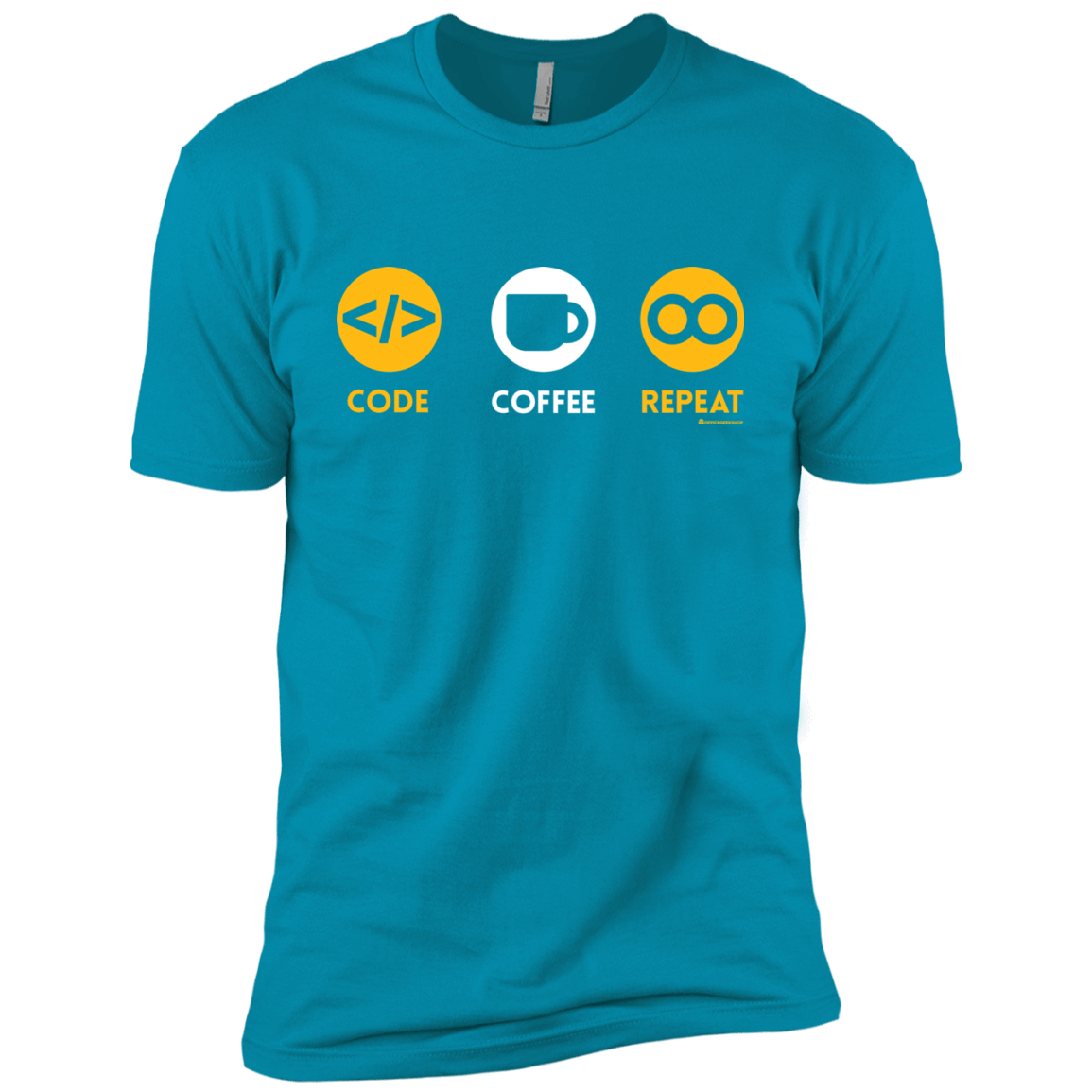 T-Shirts Turquoise / YXS Code Coffee Repeat Boys Premium T-Shirt