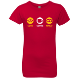 T-Shirts Red / YXS Code Coffee Repeat Girls Premium T-Shirt