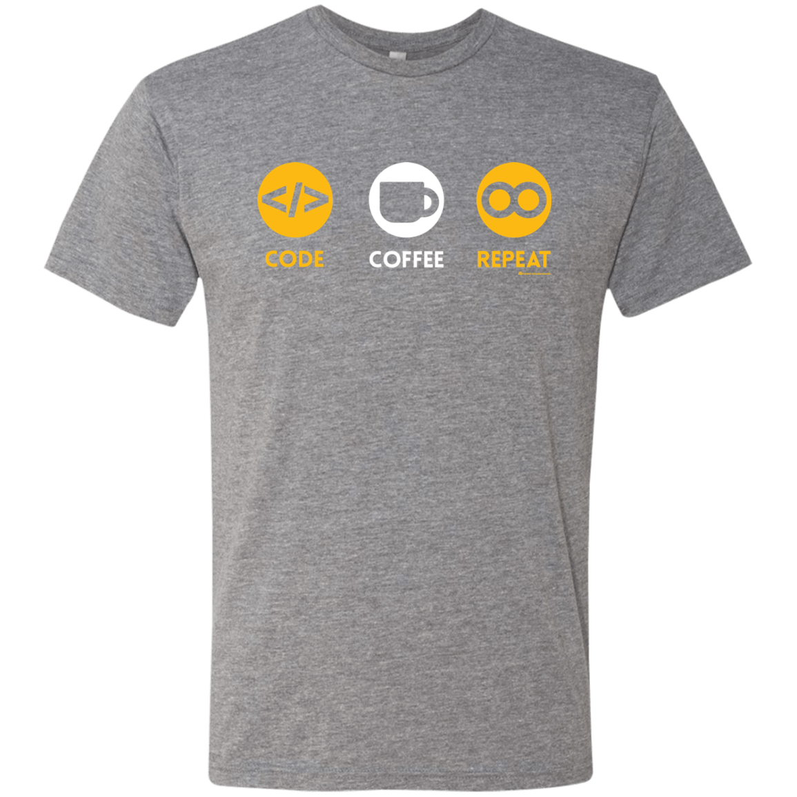 T-Shirts Premium Heather / Small Code Coffee Repeat Men's Triblend T-Shirt