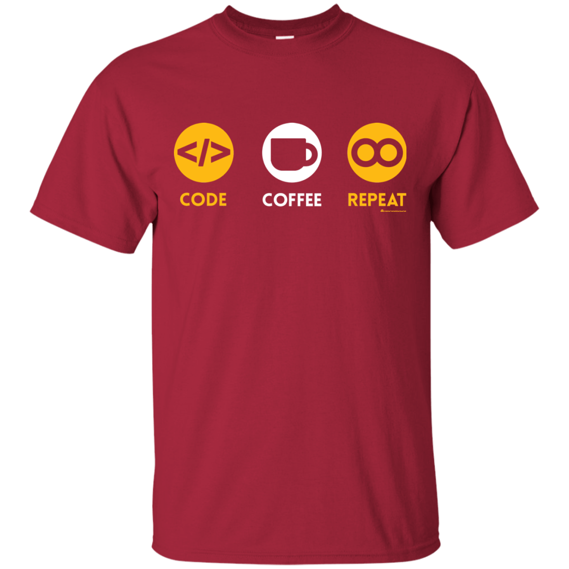 T-Shirts Cardinal / Small Code Coffee Repeat T-Shirt