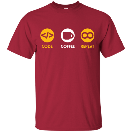 T-Shirts Cardinal / Small Code Coffee Repeat T-Shirt