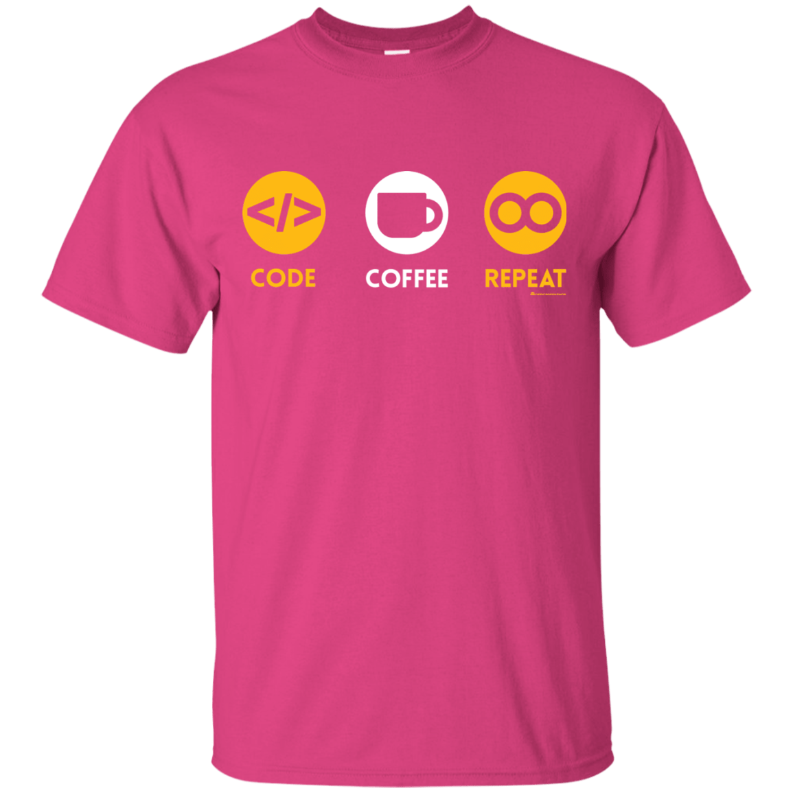 T-Shirts Heliconia / Small Code Coffee Repeat T-Shirt