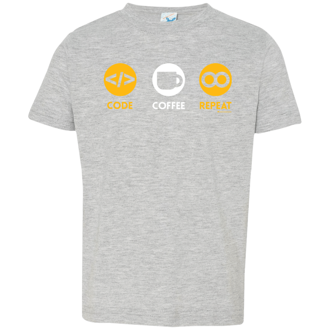 T-Shirts Heather Grey / 2T Code Coffee Repeat Toddler Premium T-Shirt