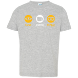 T-Shirts Heather Grey / 2T Code Coffee Repeat Toddler Premium T-Shirt